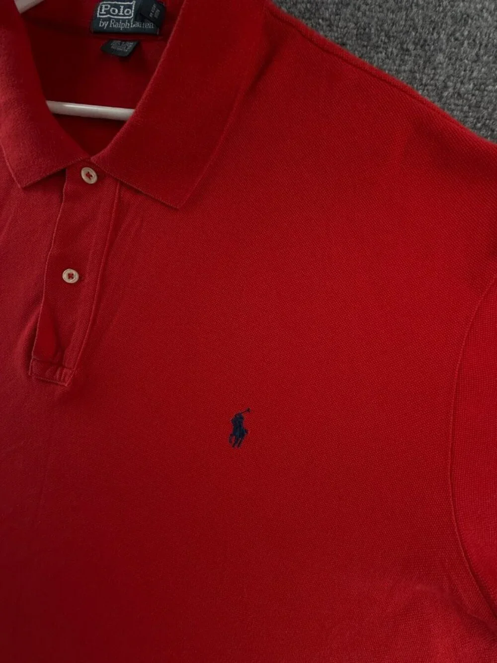 Polo Ralph Lauren Red Big Polo Shirt Short Sleeve Knit Mesh 3XLT Tall Cotton